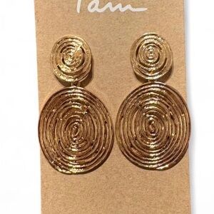 Gold Spiral Earrings